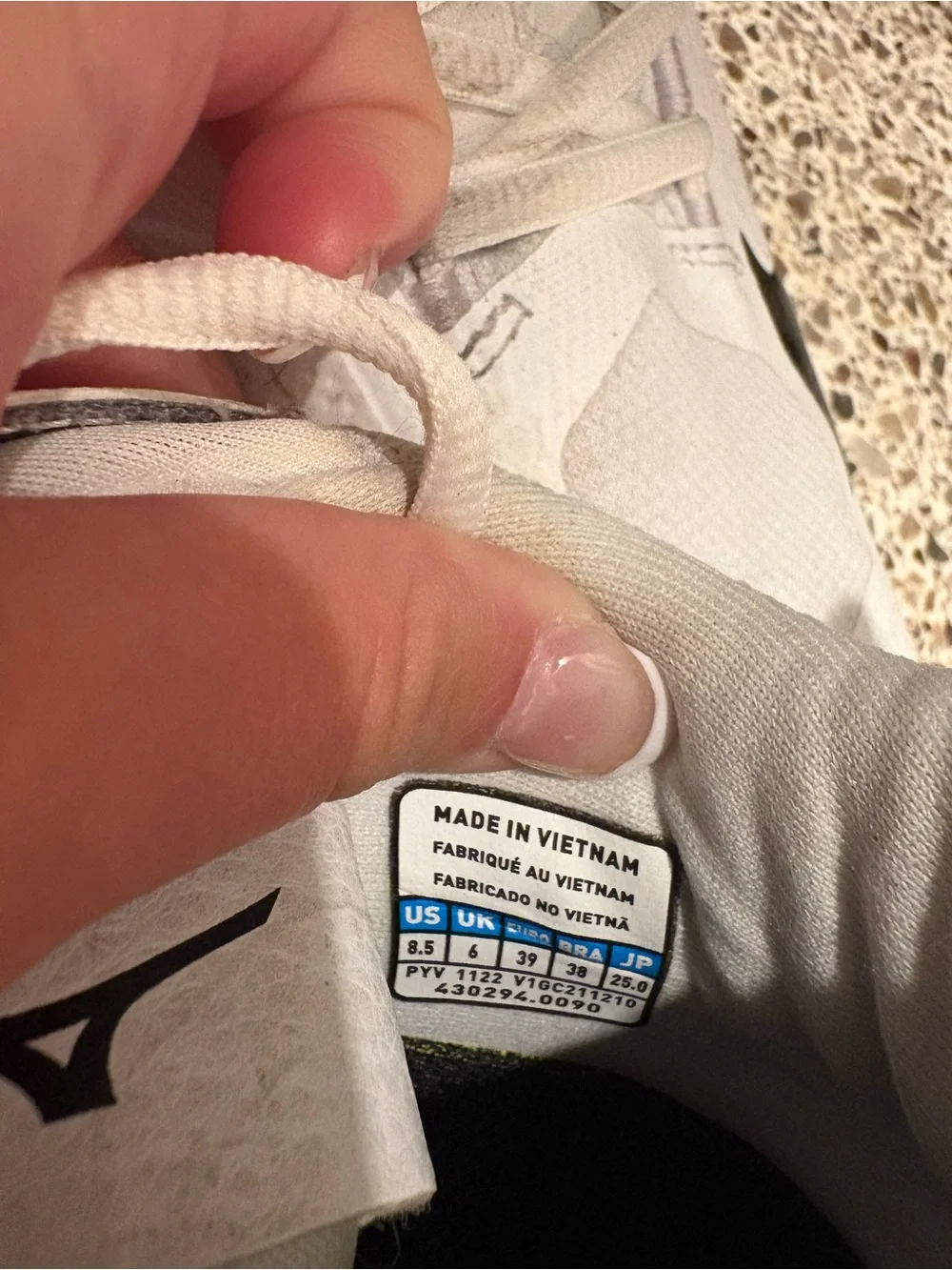 Mizuno White Athletic Sneakers with Black Logo